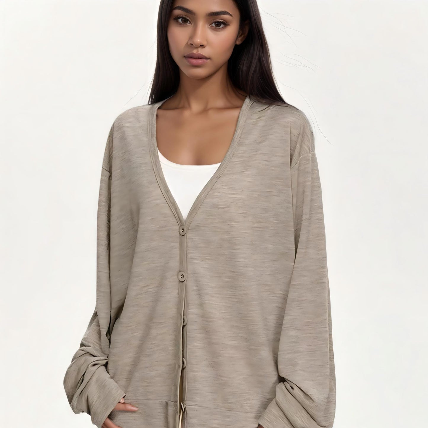 Air-conditioned knitted cardigan