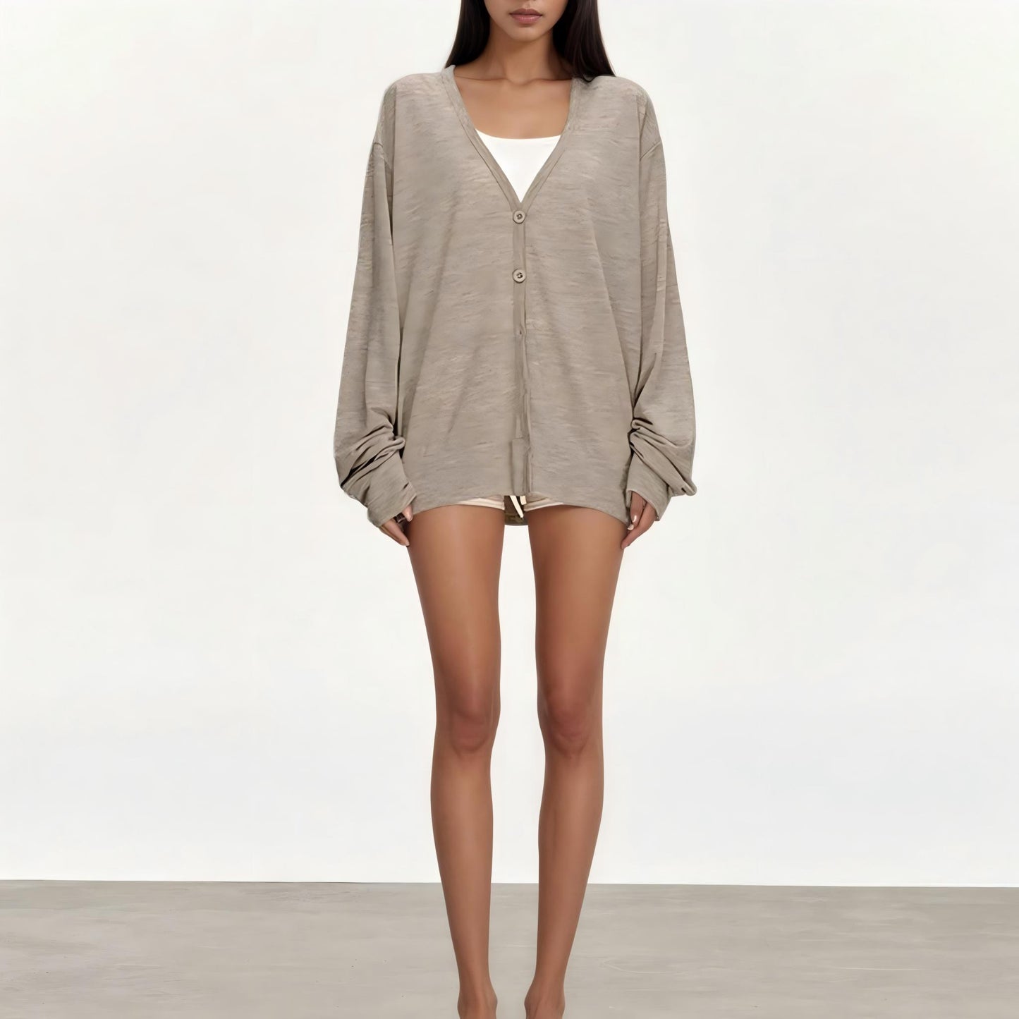 Air-conditioned knitted cardigan