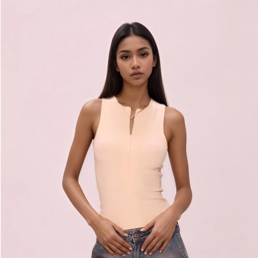 Half-zipped sports vest