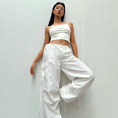 Tie Detail Work Pants