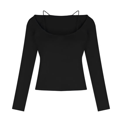 Off-the-shoulder fitted top