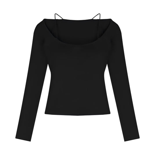 Off-the-shoulder fitted top