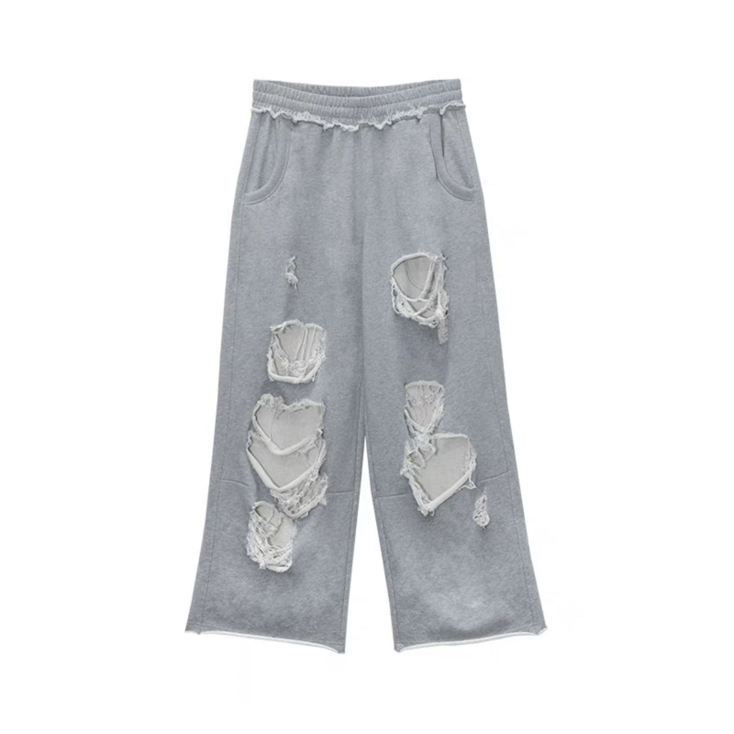 Distressed Style Casual Pants