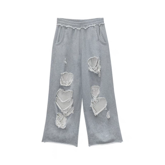 Distressed Style Casual Pants