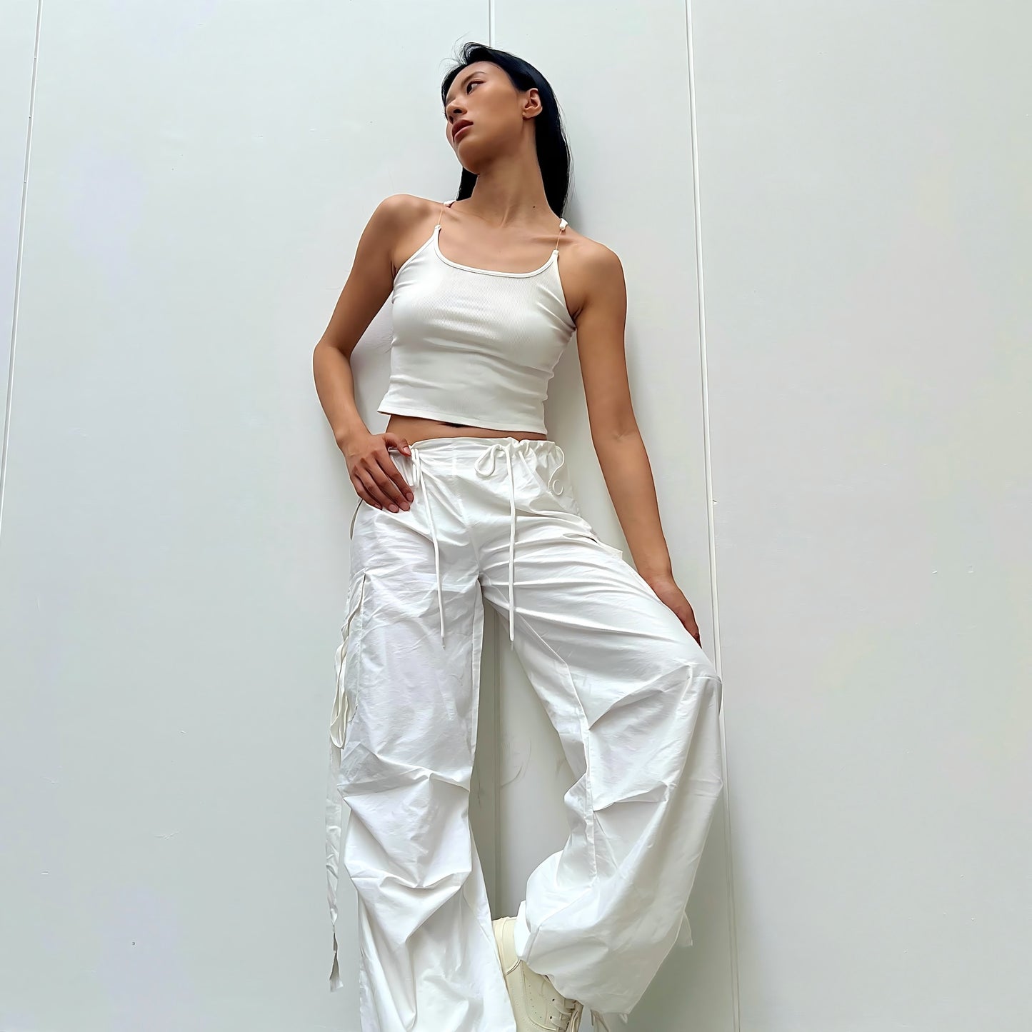 Tie Detail Work Pants