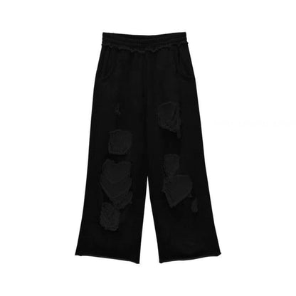 Distressed Style Casual Pants