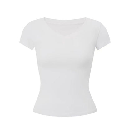 V-Neck Slim Fit Short Sleeve T-Shirt
