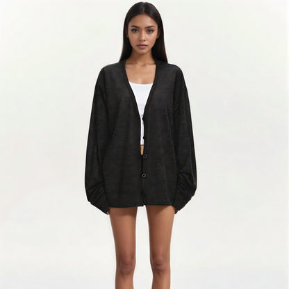Air-conditioned knitted cardigan