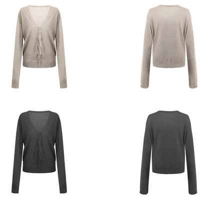 Air-conditioned knitted cardigan